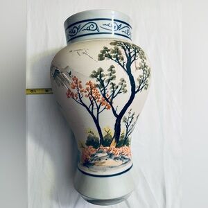 Elegant Ceramic Vase with Scenic Design
